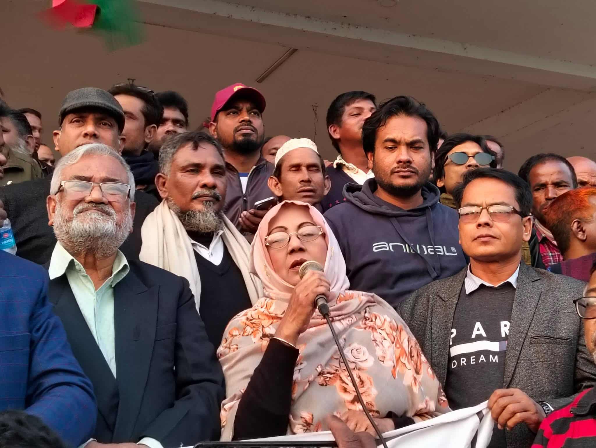 নীলফামারী-৪ আসনে ধানের শীষের নির্বাচনী শোডাউনে হাজার নেতাকর্মীর ঢল
